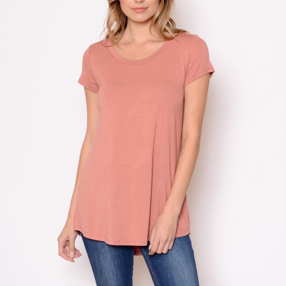 Chris & Carol Perfect Basic Plain Tshirt Tee |Pink